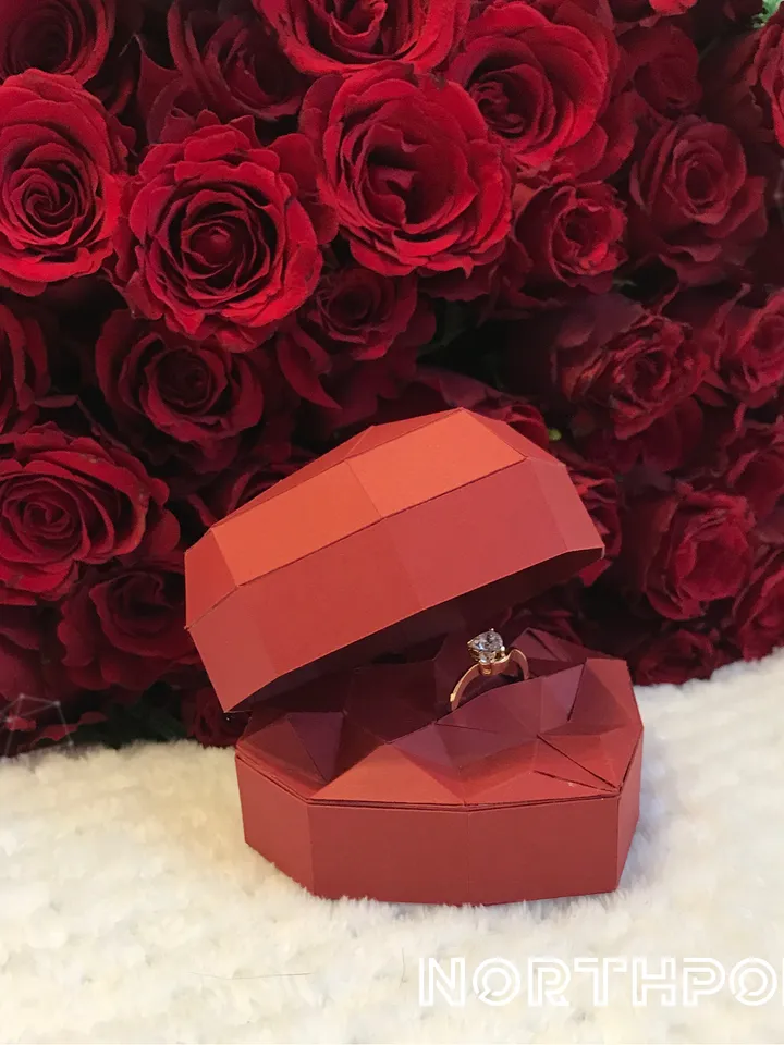 Papercraft Heart Box 2, Digital Template, PDF Download, Gurko, 3D Low Poly, Pepakura, DIY Origami Sculpture, St Valentines Day Decor
