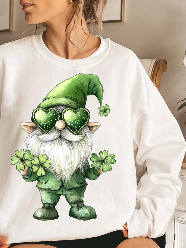 St. Patrick’s Day Gnome png, St Patricks Coquette PNG, Green Coquette PNG, 4 leaf clover png, St Patrick's Day png, Irish png, Shamrock png