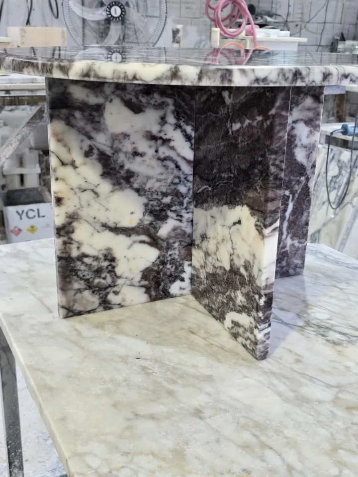 Calacatta Viola Marble Coffee Table handmade from real marble and fast shipping Special Colour