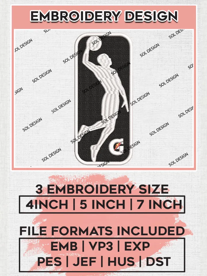 NBA G League Logo Embroidery Designs, NBA Team Embroidery Files, Basketball Machine Embroidery Designs, NBA Logo, Sport Machine Embroidery Design, Digital Download