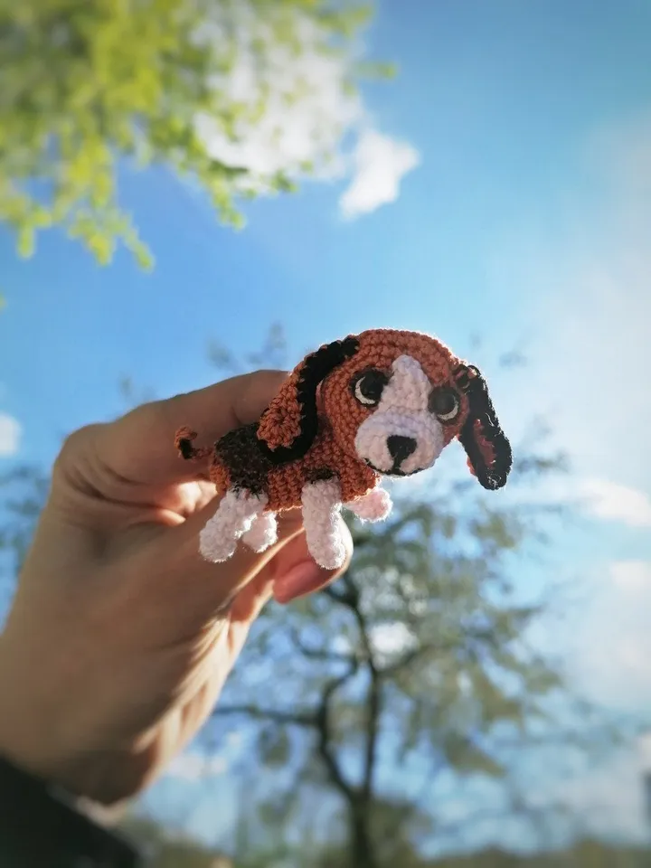 PDF Crochet Dogs Brooches SET Pattern: Welsh Corgi, King Charles Spaniel, Dachshund Boy, Dachshund Girl, Chihuahua, Amigurumi dog