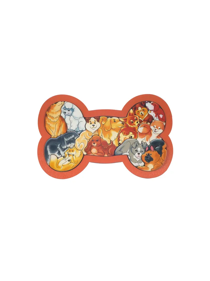 Wooden Puzzle - dogs, Toddler Toys Age 3 4 5 6 year, Wood Montessori animals