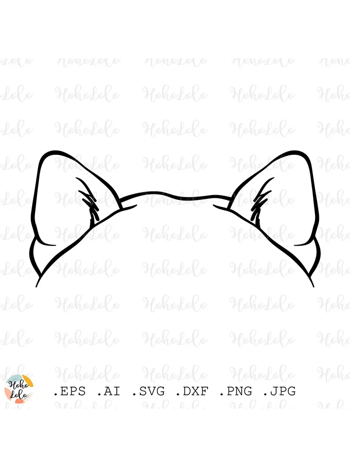 Shiba Inu Ears Svg, Shiba Inu Ears Cricut, Shiba Inu Ears Silhouette, Shiba Inu Ears Line art Png, Shiba Inu Ears Clipart, Shiba Inu Ears Stencil Template Dxf