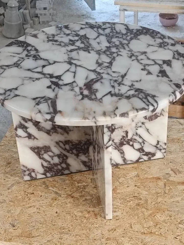 Calacatta Viola Marble Coffee Table handmade from real marble and fast shipping You can choose the sheet