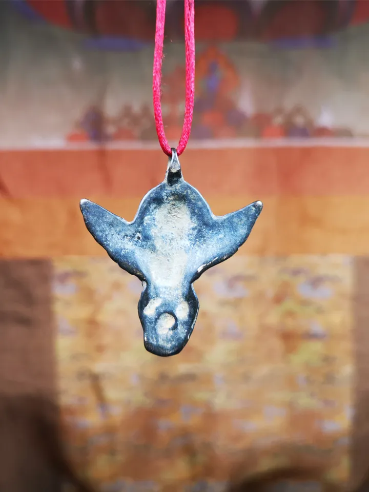 Gandhanra Antique Tibetan Buddhist Amulet Pendant,Garuda,Garula,Suparna,Golden-winged Bird,Made of Cold Iron,1.54&quot;