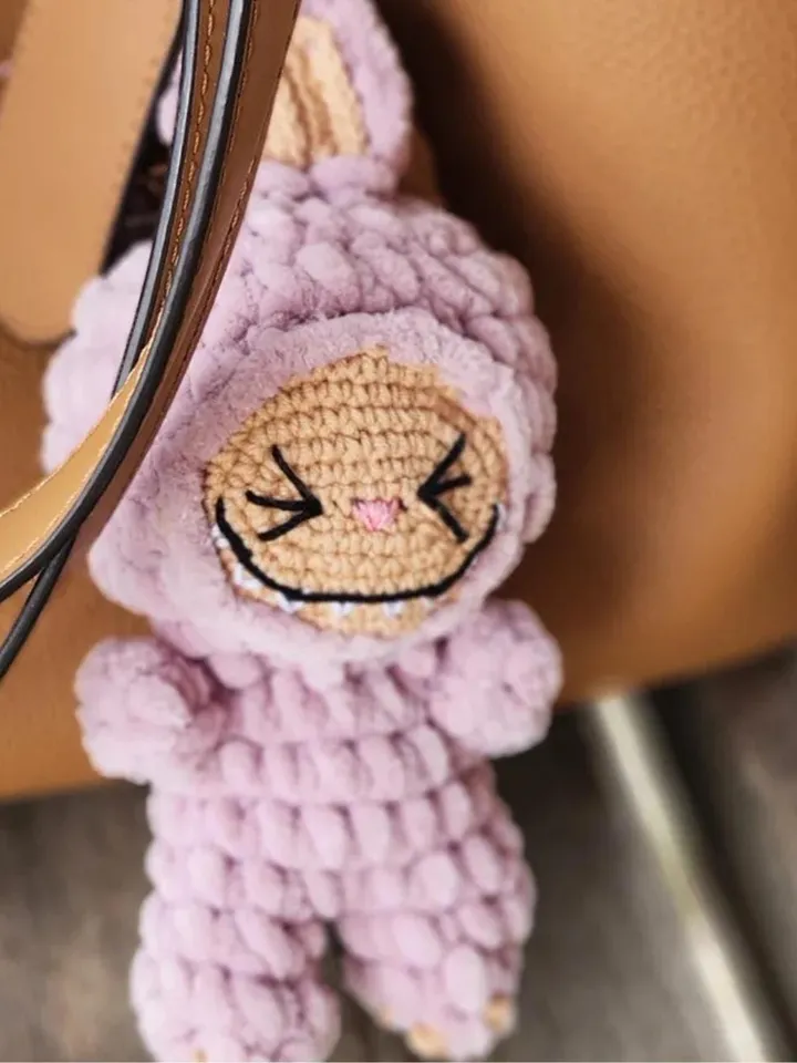 Smiling Bunny CROCHET PATTERN, Labubu Inspired Amigurumi Plushies, Creepy Cute Monster Rabbit Toy, Ugly sweetie Lafufu