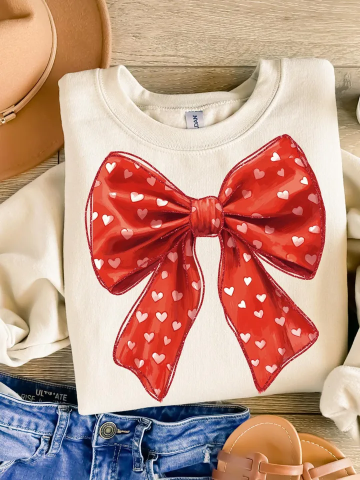 Valentine day Heart Coquette bow Png, Retro Valentine Shirt Design, Valentine Png, Valentine Love Png, Heart Valentine bow png