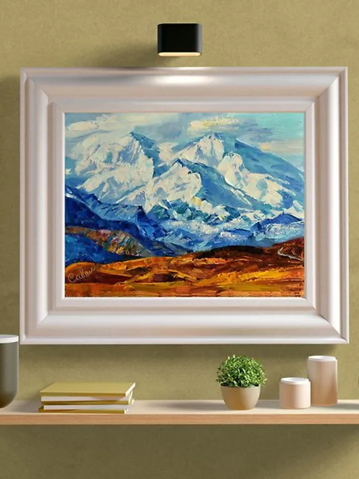 Mountains Painting Landscape Original Art Small Artwork Nature Plein Air Nature