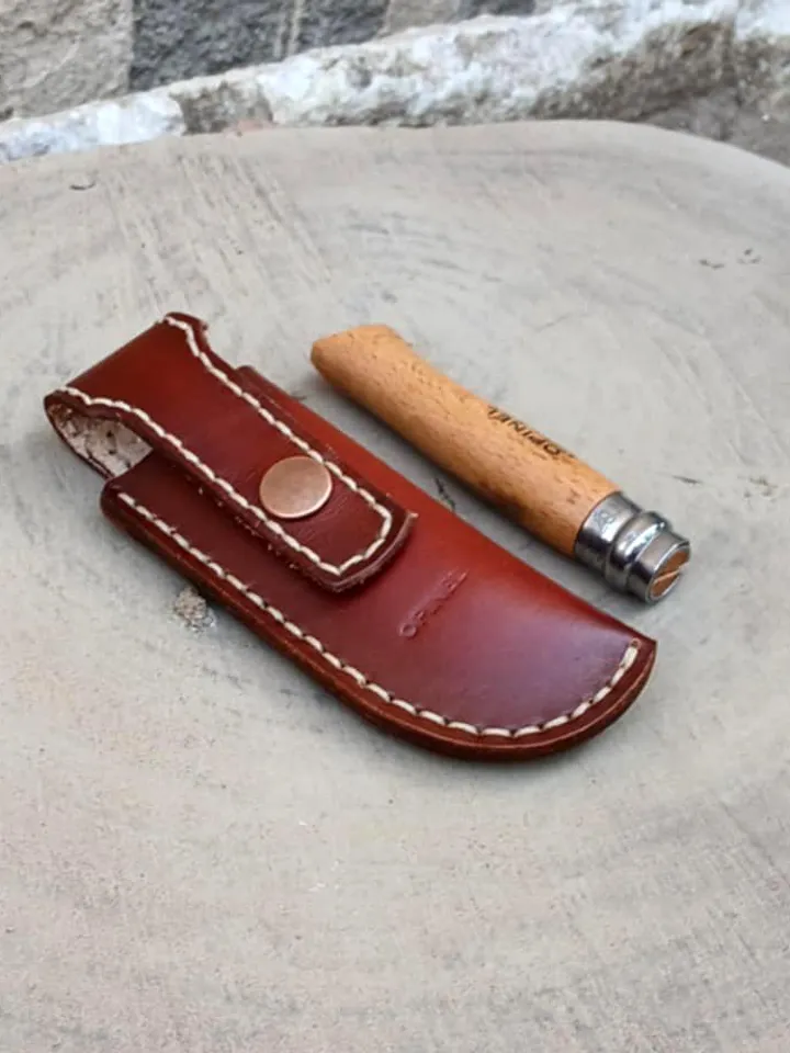 Leather Case for Opinel 7 8 knife, Knife Sheath for Opinel, PDF leather sheath, Belt Pouch holster, PATTERN, Handmade, easy and simple