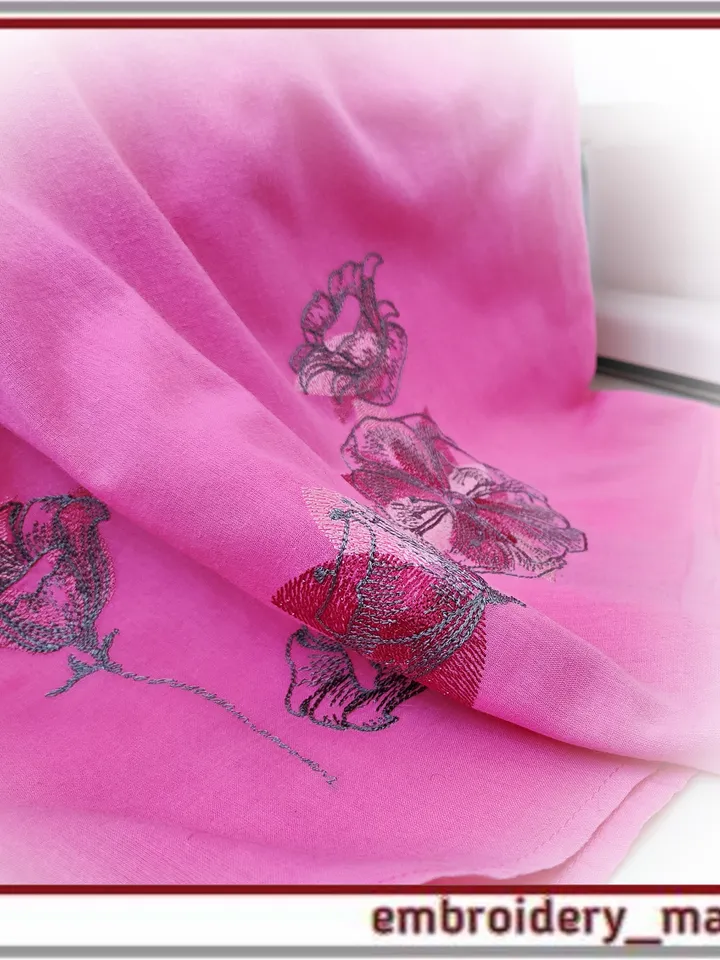 Set of 15 Machine Embroidery Floral Designs from Embroidery Manavi 05