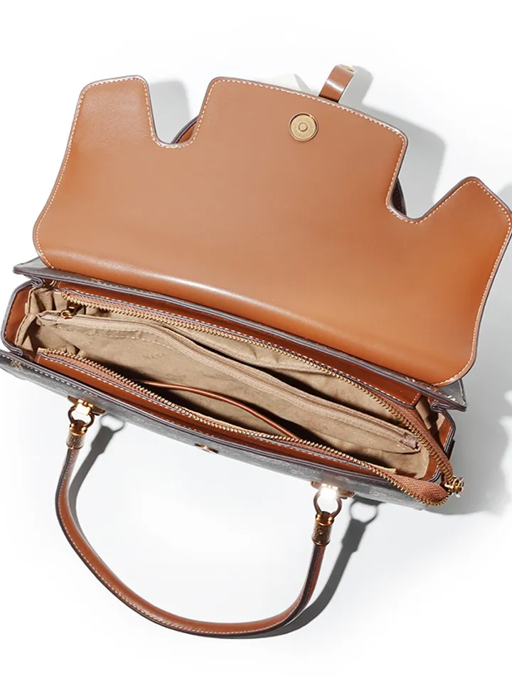 Elegant Horse Emblem Leather Satchel – MASA Design