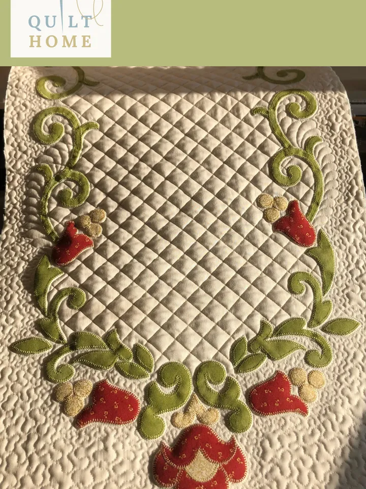 Floral Elegance Table Runner – Appliqué Pattern PDF