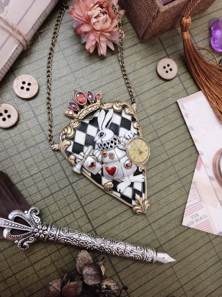Made to order. Necklace "White Rabbit", fairy necklace, jewelry with rabbit, white rabbit