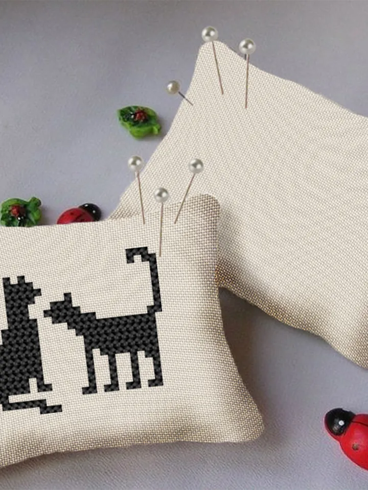 Small cross stitch pattern download PDF Mini black cat cross stitch chart, Quick beginner stitch Cat lover gift Cute animal cross stitch #K6
