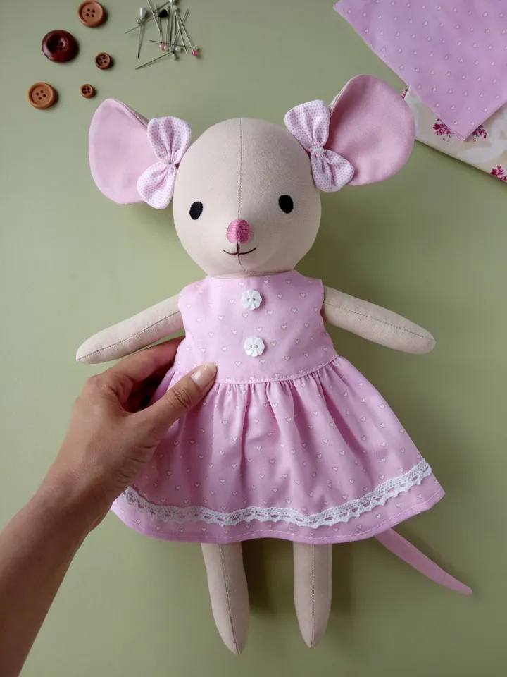 Mouse Doll Sewing Pattern (With Clothes)