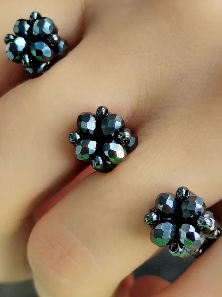PDF tutorial - Beaded Double ring