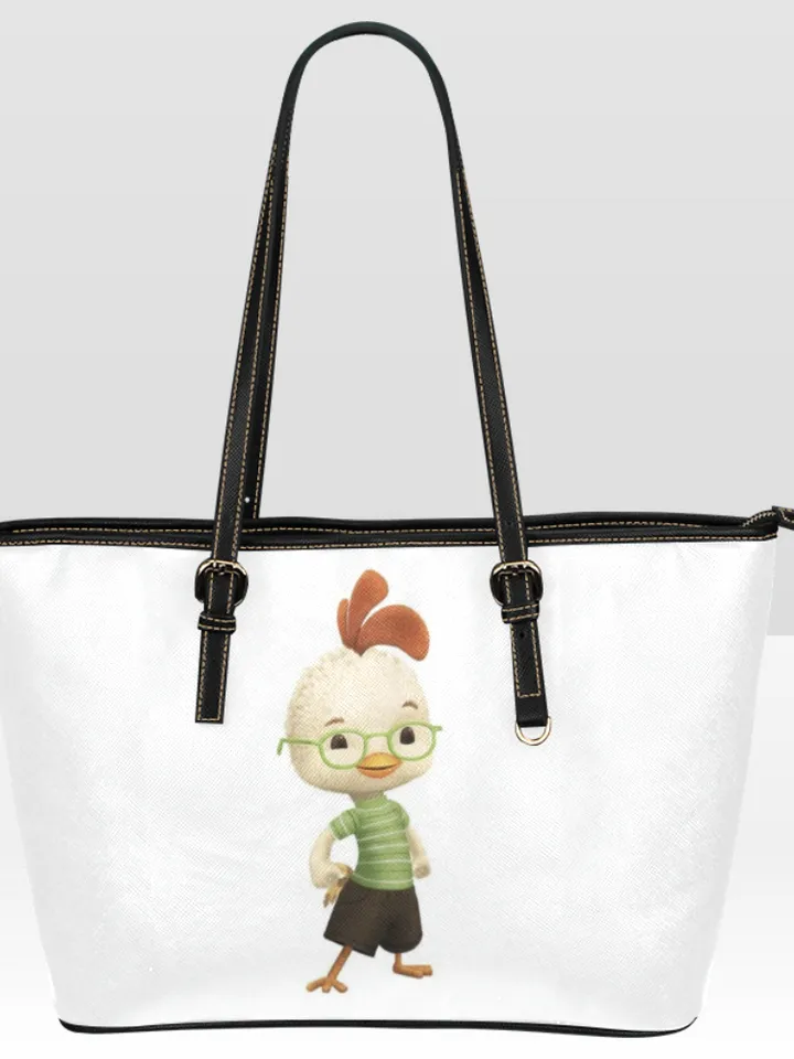 Chicken Little Leather Tote Bag