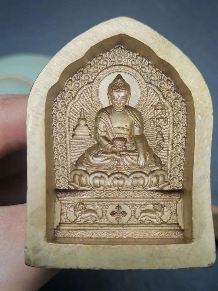 Shakyamuni Tsa Tsa Mold,Old Version 5cm Height,Gandhanra Unique Tibetan Buddha Statue Mould For Making Clay Statue,Tsha Tsha
