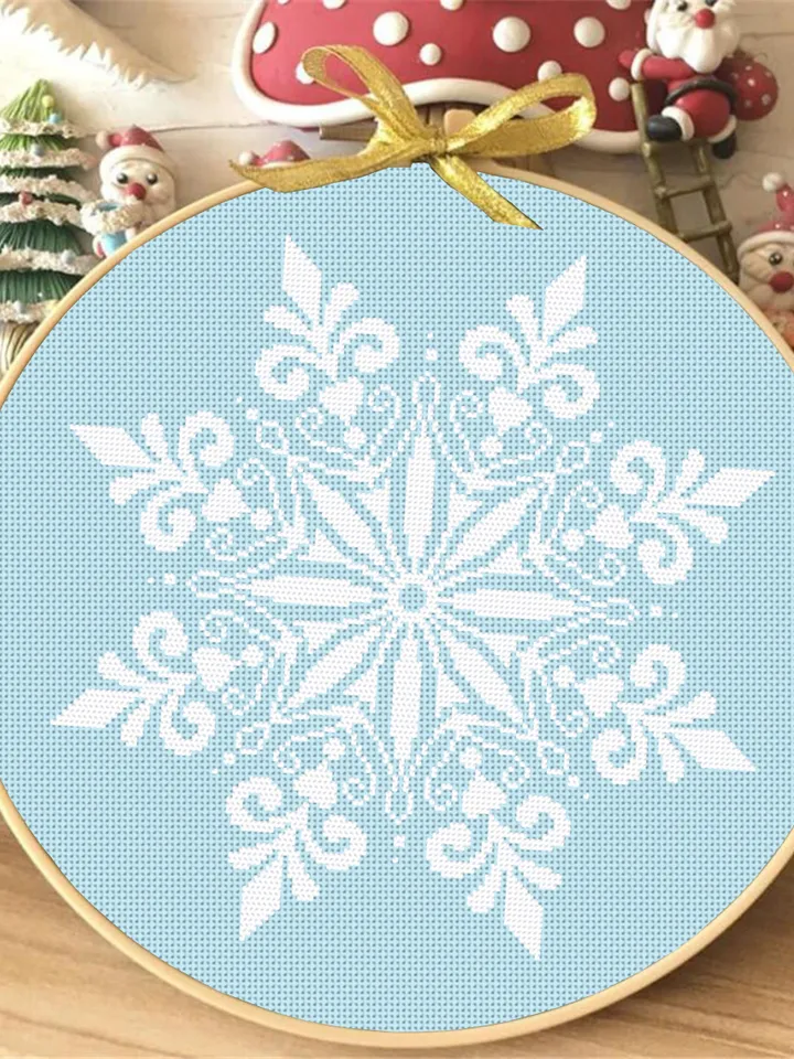 Mandala snowflake cross stitch pattern PDF download Christmas cross stitch chart, Snowflake mandala pattern digital PDF, Home decor #M240