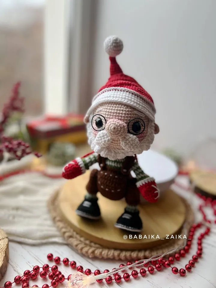 PDF Crochet Pattern Christmas Santa Claus,  Amigurumi Santa, Christmas ornaments, Christmas Decor, Amigurumi Christmas Toy, Amigurumi Gnome