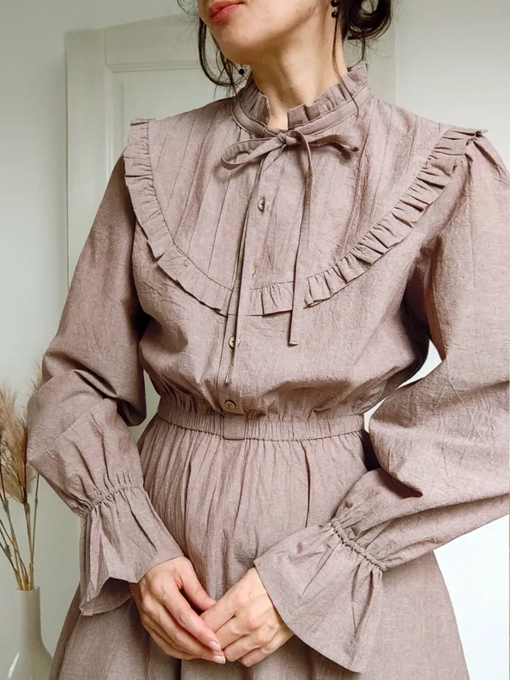 Maxi cotton spring summer women's dress/ Victorian inspired vintage style dress/ Cottagecore dress/ Long sleeves custom dress