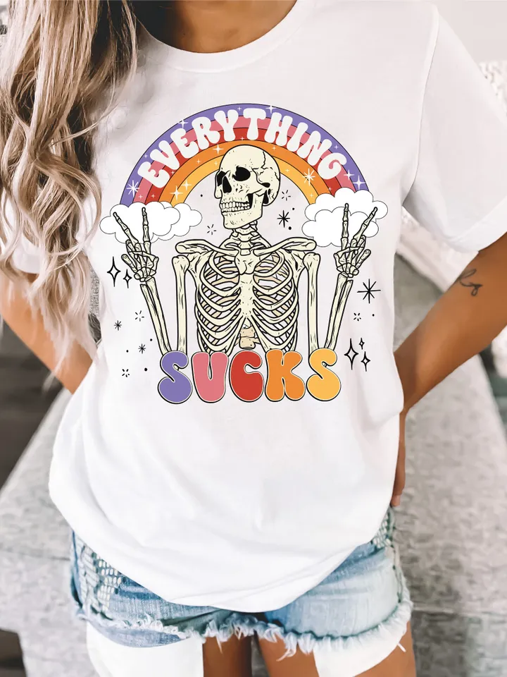 Everything Sucks PNG-Funny Sublimation Digital Design Download-adult humor png, sarcastic png, skeleton png, png for adults, colorful png