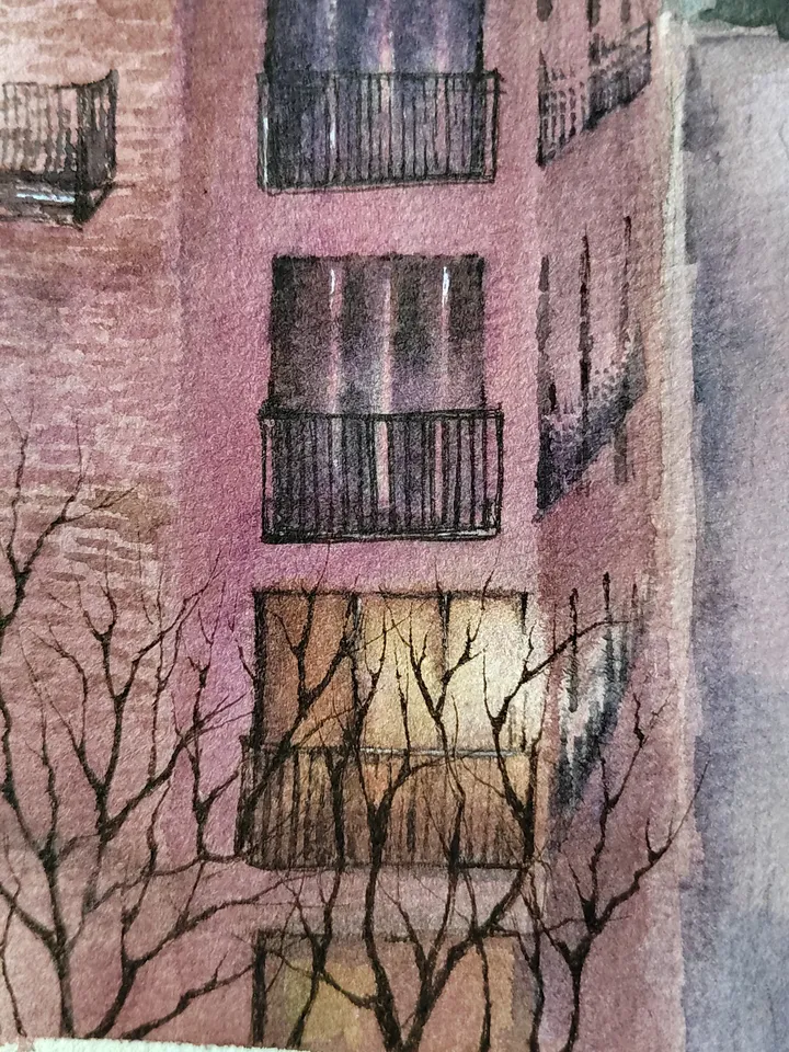 Original Watercolor Painting Urban Landscape Art Paris Artwork Paris Roofs Picture Eiffel Town Art 30x40 cm by SoftWaves