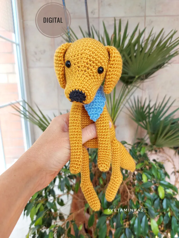 Crochet Golden Retriever Pattern. Amigurumi Dog. Digital Download. PDF.