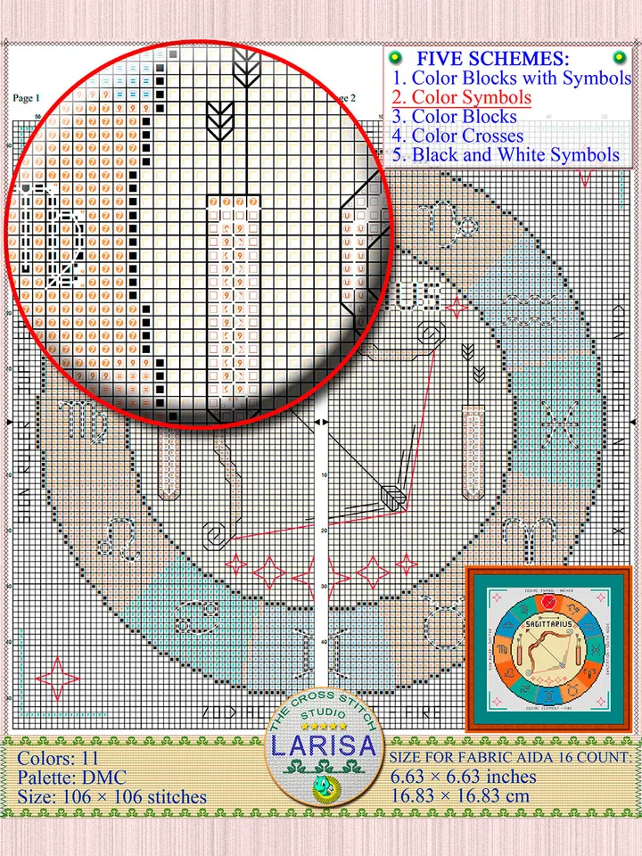 Sagittarius Cross Stitch Pattern | Sagittarius Zodiac Sign