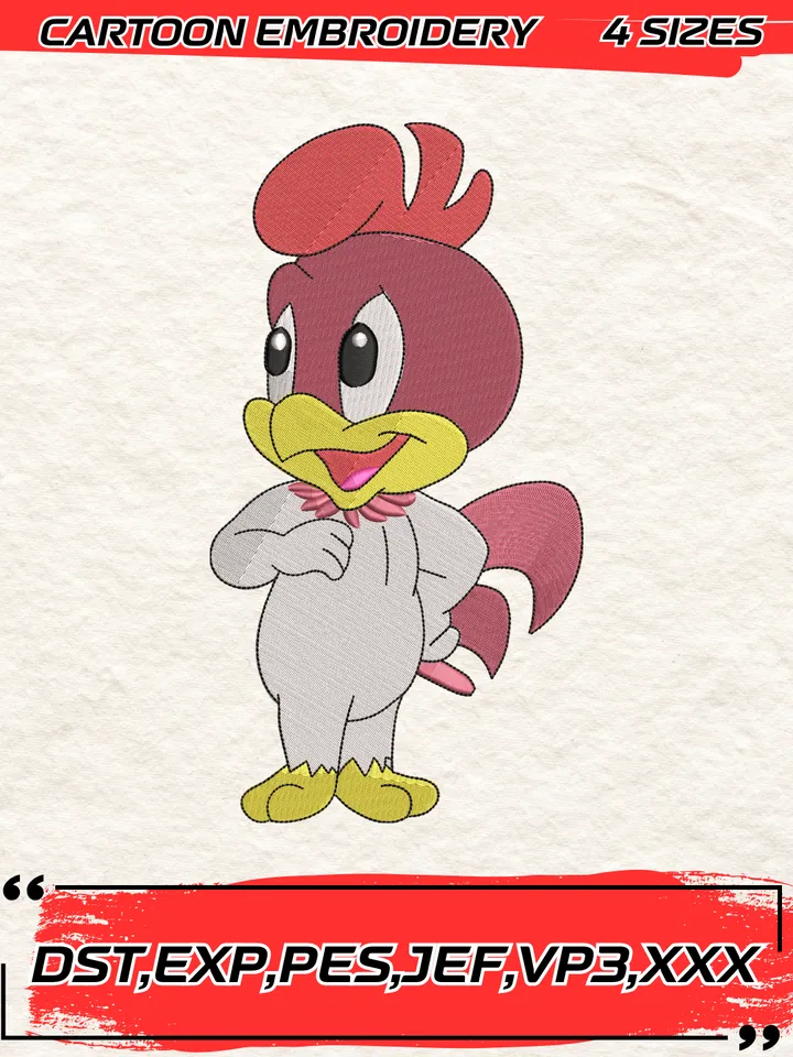 Looney Tune Baby Foghorn Leghorn Embroidery Design,Machine Embroidery Design File,4 Sizes, Digital Download