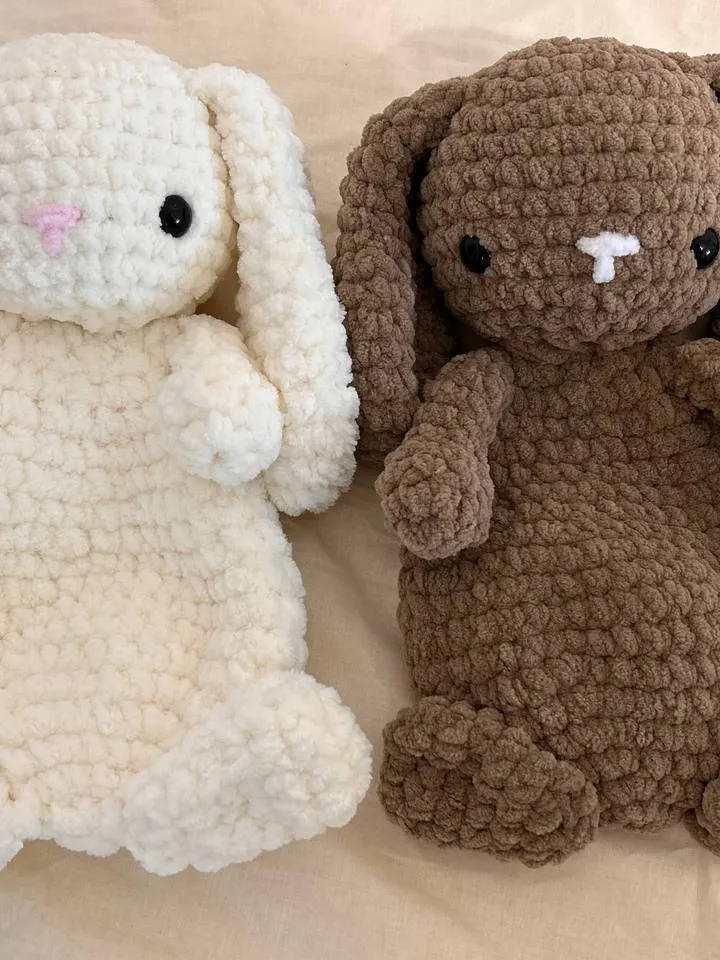Crochet bunny lovey pattern amigurumi rabbit plushie tutorial