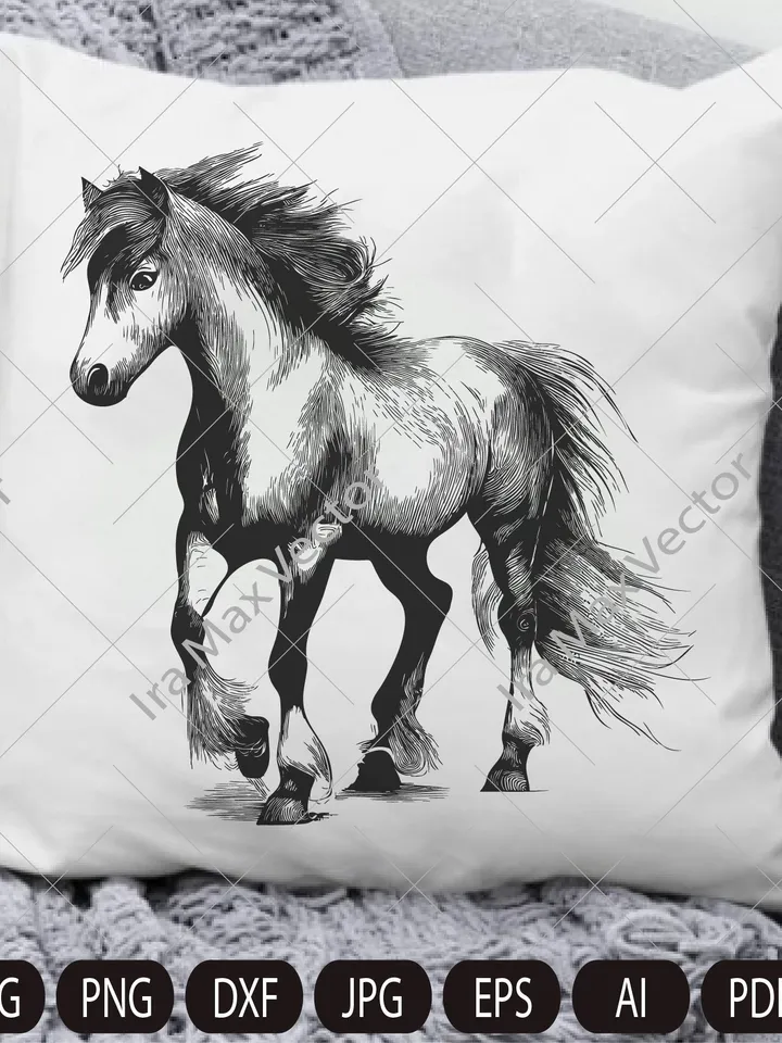 Horse SVG , Horse detailed, Animal Face, Horse running, Cute Horse , Horse animal,Mustang horse ,Horse Vector Animal Illustration, Logo