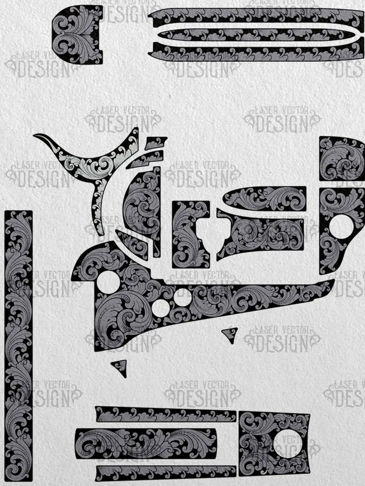 VECTOR DESIGN Colt Single Action Army 4 3/4 Scrollwork