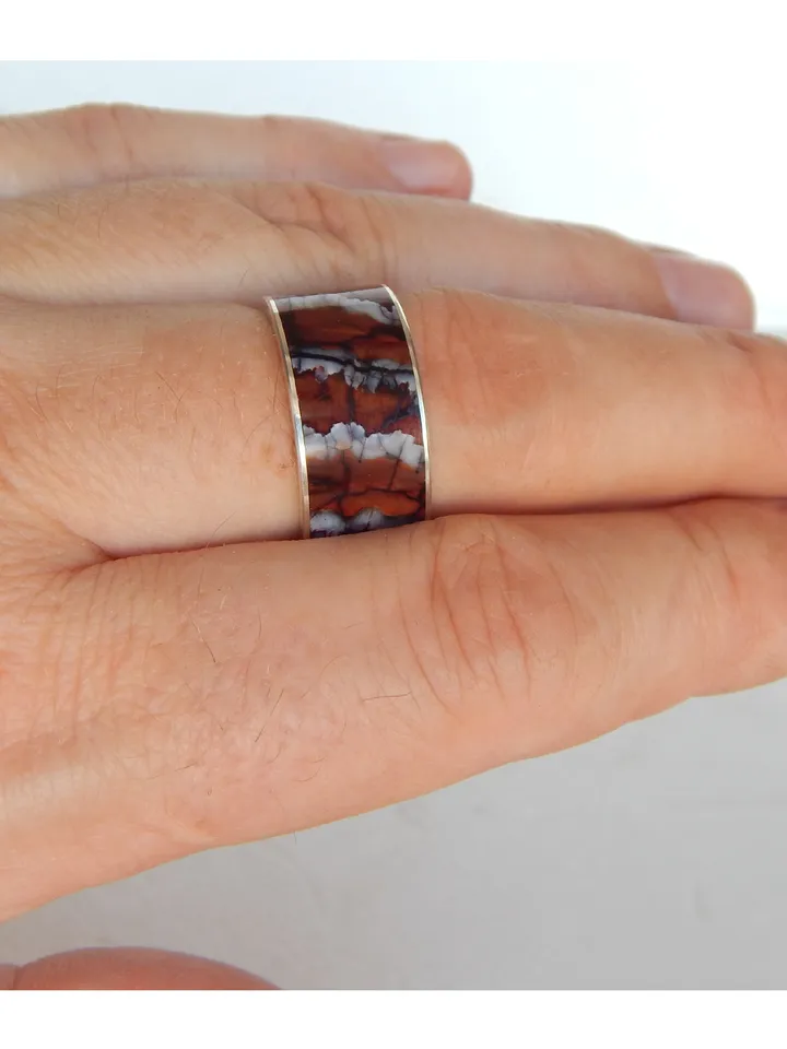 Ring stabilized mammoth molar. Exclusive gift for a man.
