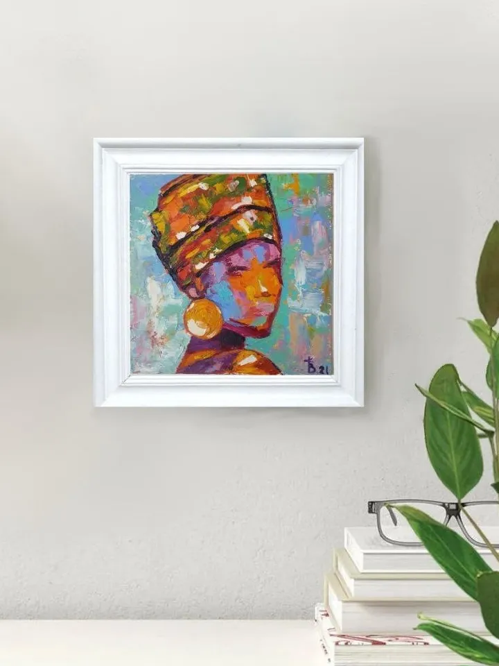 Faceless Elegance woman oil painting