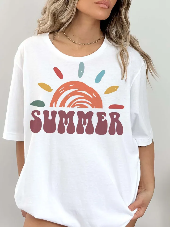 Summer SVG | Retro Summer SVG PNG Sublimation | Groovy Summer Svg | Smiley Face Svg |Summer Vacation Svg | Hot Mom Svg | Summer Quotes Shirt