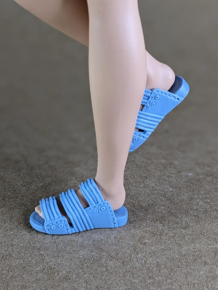 Grey slippers for 1/6 scale male dolls