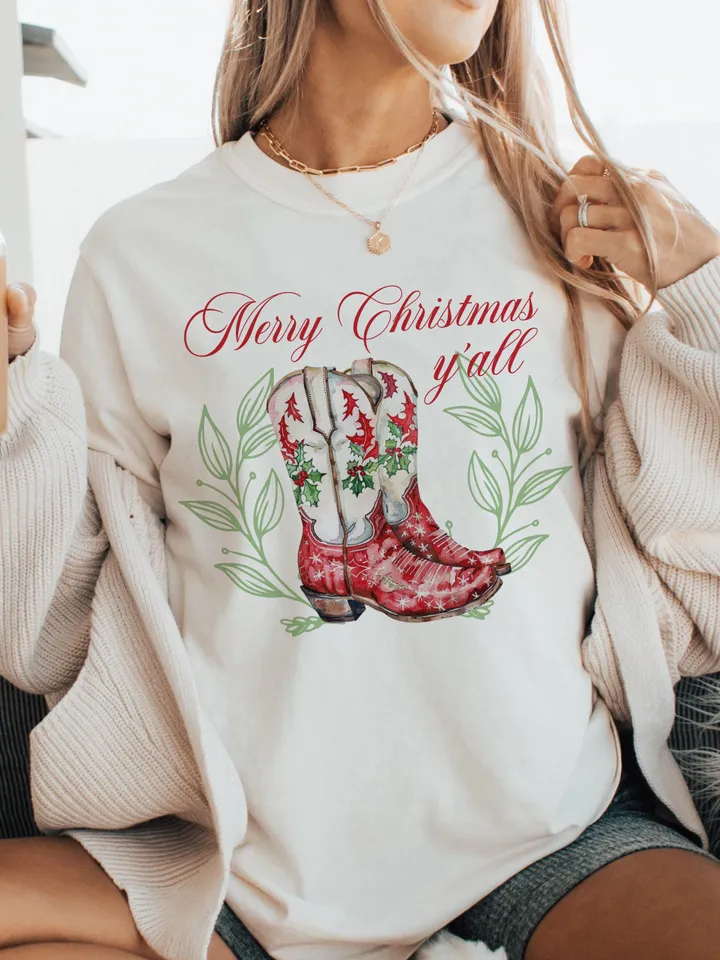 Cowboy Christmas PNG, Merry Christmas png, Western Sublimation, Western Christmas png, Christmas png, Coquette country Christmas png