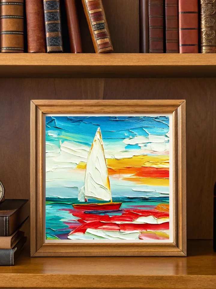 Laguna Beach Painting Impasto Seascape Original Art Sailboats California Small Painting Impressionist Artwork Gifts by ArtProkopaloSv