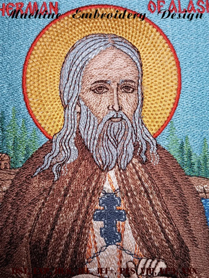 Saint Herman Of Alaska embroidery design