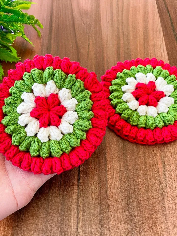 Flower Scrubby Crochet Pattern, Festive DIY Decorative Scrubby for Eco-Friendly Christmas Gift, Easy Beginner PDF Tutorial