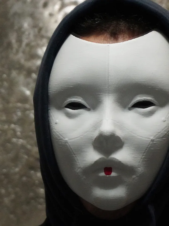 Geisha Mask Female Japanese White Face Geisha mask