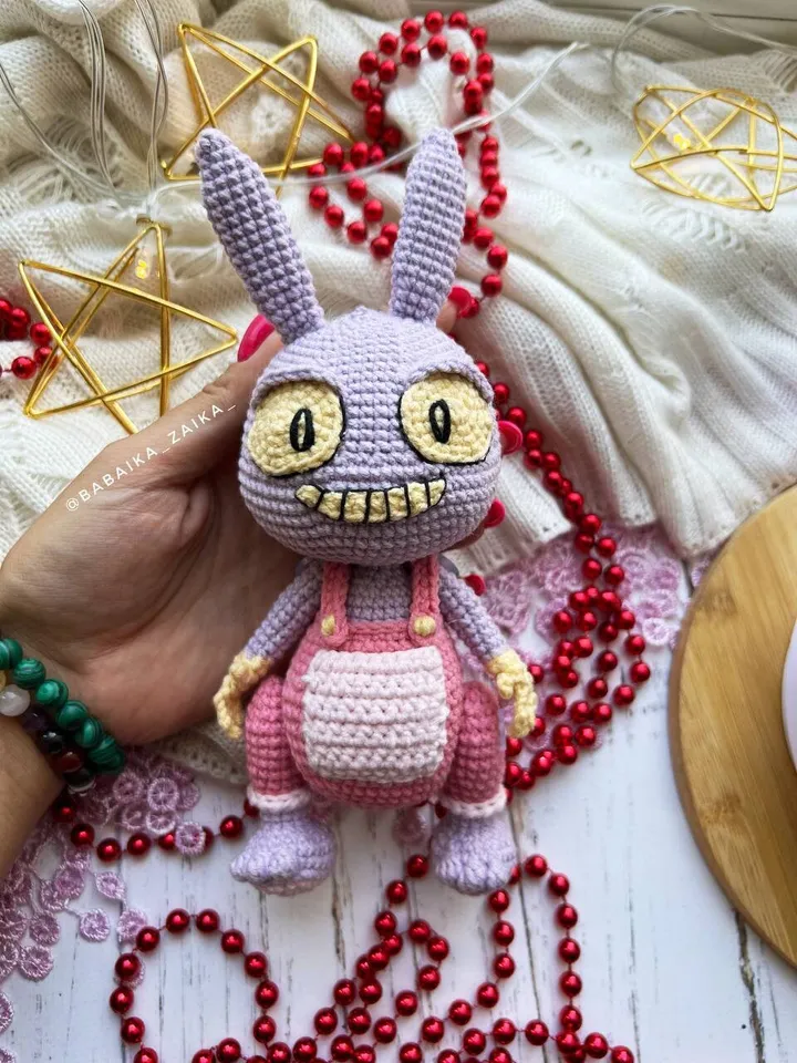 PDF Crochet Jax Pattern, Amazing Digital Circus Amigurumi Bunny Pattern, Crochet rabbit, Halloween Doll Pattern Amigurumi Doll Crochet Bunny