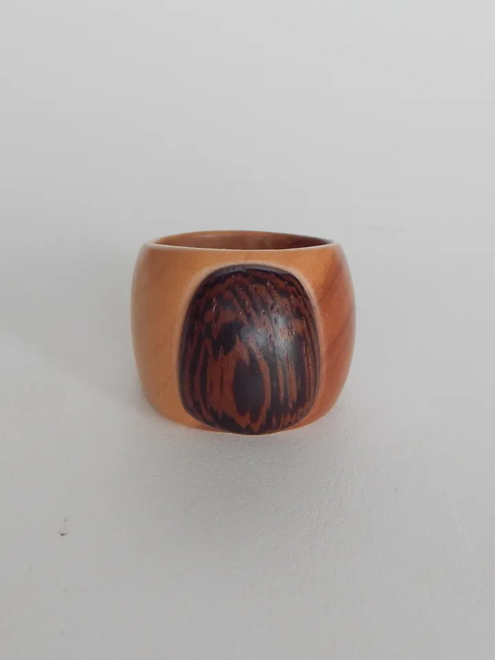 Wooden signet ring. Handmade jewelry made from natural wood. 2