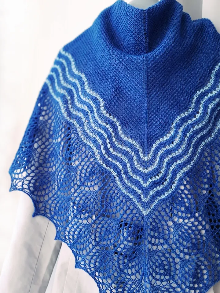Cyprid Shawl Knitting Pattern Knit Warm Accessory in 2 Colors
