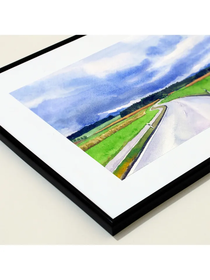 Highway Digital file for printing Large Poster Copy of the author's painting Summer landscape