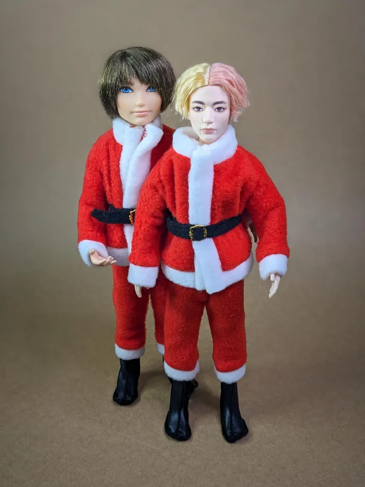Cosplay Christmas Santa Claus costume for 11 inch fashion male dolls (MH, EAH or BTS)