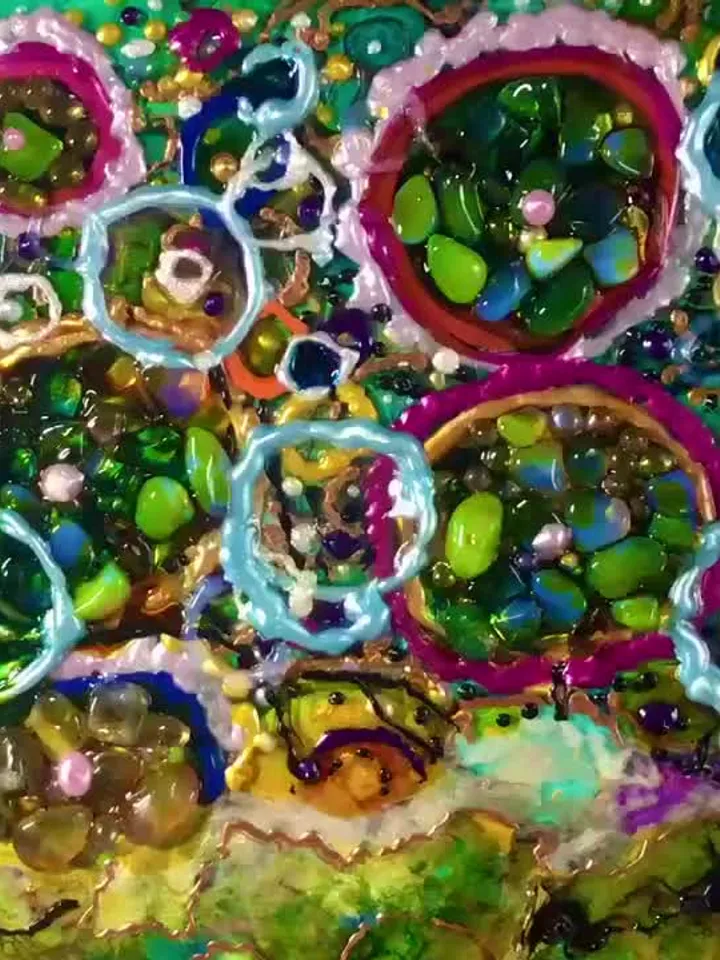 Abstract  Painting on glass,stained glass panel,glass wall art,home decoration,gift,natural stones decorated.