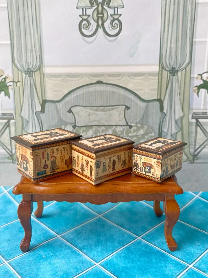 Dollhouse box set. 1:12. Dollhouse accessories. Puppet miniature.