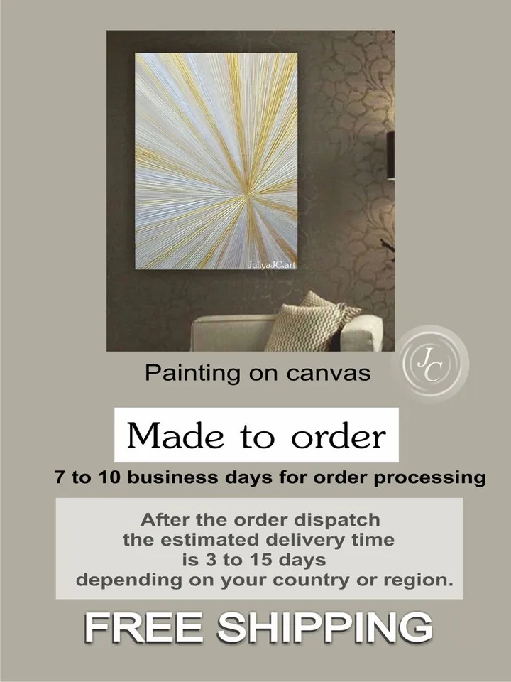 Gold and Beige Abstract Wall Art Textured Painting Modern Original art Pearly and golden shades home decor